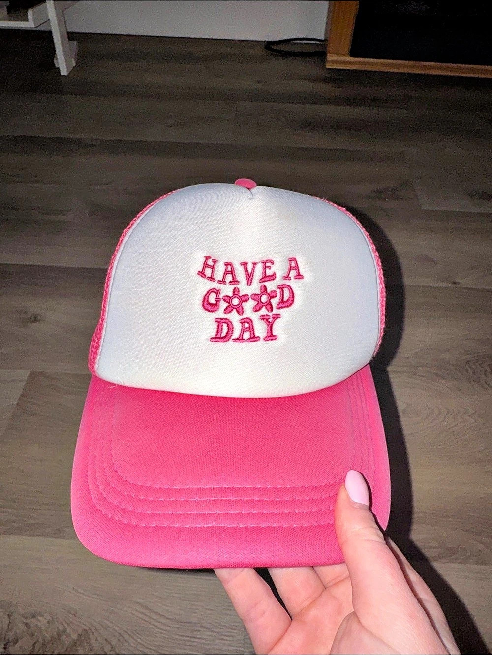 Pink & White Trucker Hat